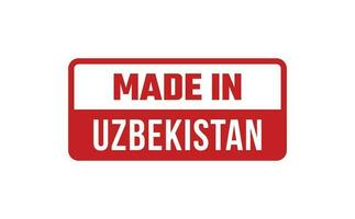 hecho en Uzbekistán caucho sello vector