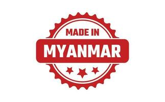 Made In Myanmar Rubber Stamp vector