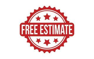 Red Free Estimate Rubber Stamp Seal Vector