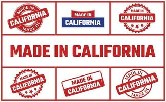 Made In California Rubber Stamp Set vector