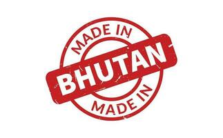 Made In Bhutan Rubber Stamp vector