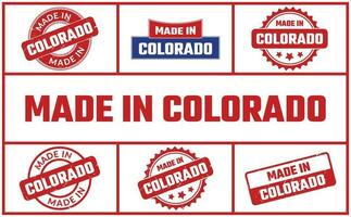 Made In Colorado Rubber Stamp Set vector