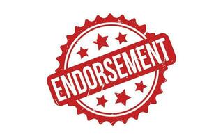 Red Endorsement Rubber Stamp Seal Vector