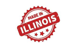 Made In Illinois Rubber Stamp vector