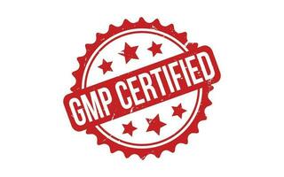 rojo gmp certificado caucho sello sello vector