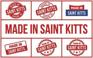 Made In Saint Kitts Rubber Stamp Set vector