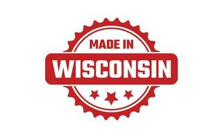 Made In Wisconsin Rubber Stamp vector