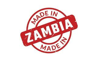 Made In Zambia Rubber Stamp vector