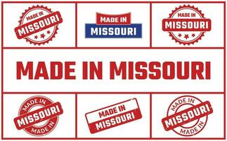 Made In Missouri Rubber Stamp Set vector