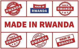 Made In Rwanda Rubber Stamp Set vector