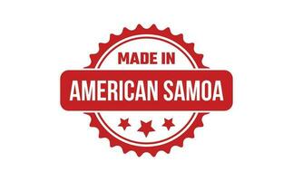 hecho en americano Samoa caucho sello vector