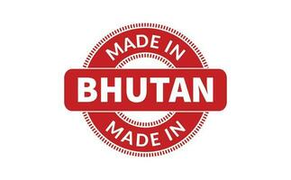 hecho en Bután caucho sello vector