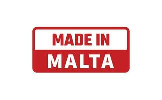 hecho en Malta caucho sello vector