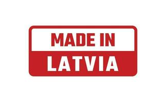 hecho en Letonia caucho sello vector