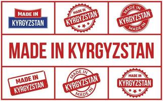 hecho en Kirguistán caucho sello conjunto vector