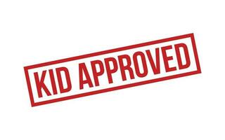 Red Kid Approved Rubber Stamp Seal Vector