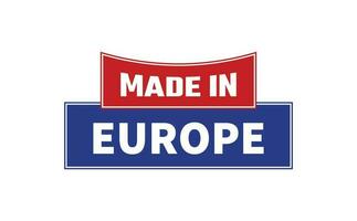 Made In Europe Seal Vector