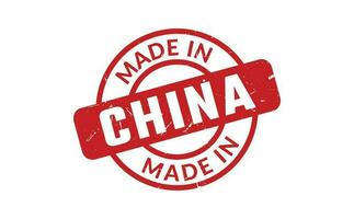 Made In China Rubber Stamp vector