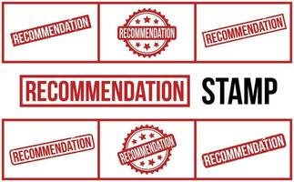 Recommendation rubber grunge stamp set vector