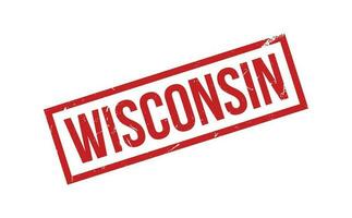 Wisconsin caucho sello sello vector