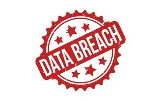 Data Breach rubber grunge stamp seal vector