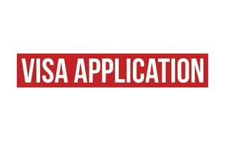 Visa Application Rubber Stamp Seal Vector