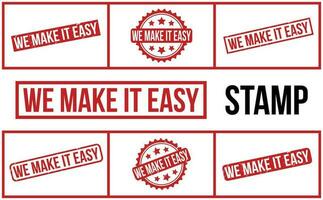 We Make It Easy Rubber Stamp Set Vector