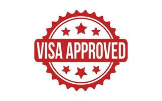 Visa Approved rubber grunge stamp seal vector