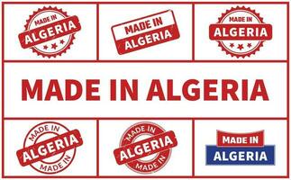 Made In Algeria Rubber Stamp Set vector