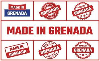 Made In Grenada Rubber Stamp Set vector