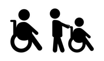 Disabled handicap person on wheelchair icon vector illustration