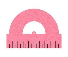 Protractor ruler doodle icon vector illustration isolated