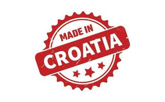 hecho en Croacia caucho sello vector