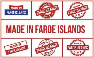 Made In Faroe Islands Rubber Stamp Set vector