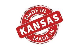 Made In Kansas Rubber Stamp vector