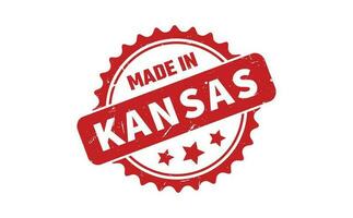 Made In Kansas Rubber Stamp vector