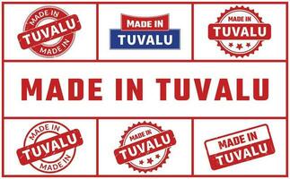 hecho en tuvalu caucho sello conjunto vector