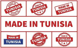 Made In Tunisia Rubber Stamp Set vector