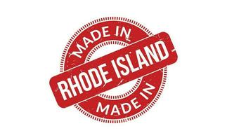 hecho en Rhode isla caucho sello vector
