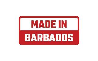 Made In Barbados Rubber Stamp vector