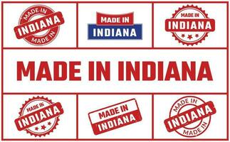 Made In Indiana Rubber Stamp Set vector