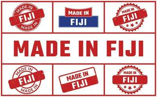 Made In Fiji Rubber Stamp Set vector