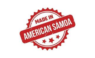 hecho en americano Samoa caucho sello vector