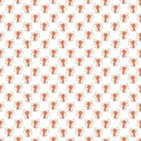 Seamless pattern with one bow on white background3. Doodle vector color illustration.