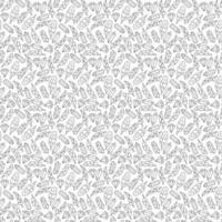 Seamless pattern with three different magic crystals and feathers. Doodle black and white vector illustration.