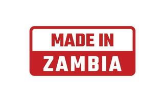 Made In Zambia Rubber Stamp vector