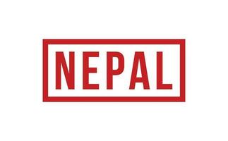 Nepal caucho sello sello vector