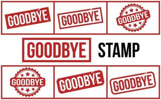 Goodbye Rubber Stamp Set Vector