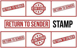 Return To Sender rubber grunge stamp set vector