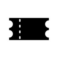 Ticket vector icon, cinema symbol. Simple, flat design for website or mobile app
